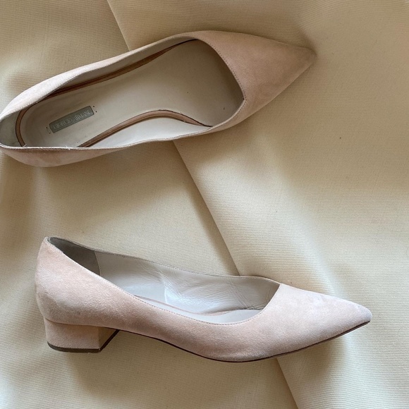 Armani Ballet Pink Suede Flats, size 38.5 - Picture 3 of 9